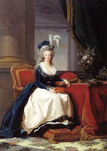 Elisabeth LouiseVigee Lebrun Marie-Antoinette d'Autriche Norge oil painting art